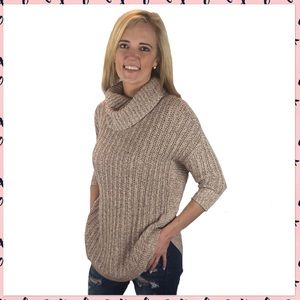 Express High Side Slit Turtleneck Sweater Sz Small
